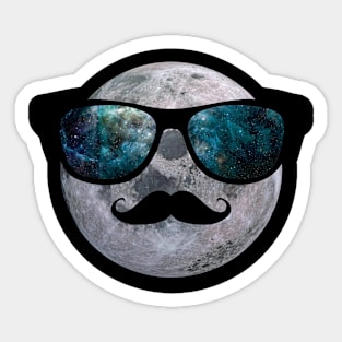 HIPSTER MOON Sticker